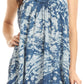 Sakkas Asaaya Sleeveless Tie Dye V-Neck Crinkle Style Trapeze Hem Lightweight Top