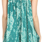 Sakkas Asaaya Sleeveless Tie Dye V-Neck Crinkle Style Trapeze Hem Lightweight Top