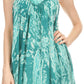Sakkas Asaaya Sleeveless Tie Dye V-Neck Crinkle Style Trapeze Hem Lightweight Top