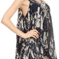 Sakkas Asaaya Sleeveless Tie Dye V-Neck Crinkle Style Trapeze Hem Lightweight Top