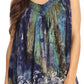 Sakkas Thea Watercolor Palm Tank with Sequins and Embroidery