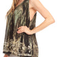 Sakkas Thea Watercolor Palm Tank with Sequins and Embroidery