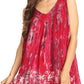 Sakkas Thea Watercolor Palm Tank with Sequins and Embroidery