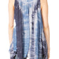 Sakkas Ligia Women's Sleeveless Tie Dye Tank Top: Classic Casual Loose Fit for Summer