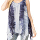 Sakkas Ligia Women's Sleeveless Tie Dye Tank Top: Classic Casual Loose Fit for Summer