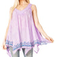 Sakkas Ligia Women's Sleeveless Tie Dye Tank Top: Classic Casual Loose Fit for Summer