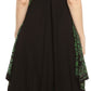 Sakkas Arminat Batik Print Adjustable Strap Embroidered Handkerchief Hem Dress