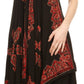 Sakkas Arminat Batik Print Adjustable Strap Embroidered Handkerchief Hem Dress