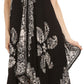 Sakkas Arminat Batik Print Adjustable Strap Embroidered Handkerchief Hem Dress