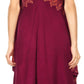 Sakkas Arminat Batik Print Adjustable Strap Embroidered Handkerchief Hem Dress