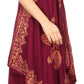 Sakkas Arminat Batik Print Adjustable Strap Embroidered Handkerchief Hem Dress