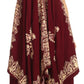 Sakkas Arminat Batik Print Adjustable Strap Embroidered Handkerchief Hem Dress