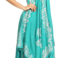 Sakkas Arminat Batik Print Adjustable Strap Embroidered Handkerchief Hem Dress