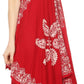 Sakkas Arminat Batik Print Adjustable Strap Embroidered Handkerchief Hem Dress