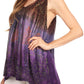 Sakkas Freya Dip Dyed Tie Dye Tank with Sequins and Embroidery