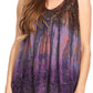 Sakkas Freya Dip Dyed Tie Dye Tank with Sequins and Embroidery