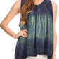 Sakkas Freya Dip Dyed Tie Dye Tank with Sequins and Embroidery
