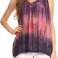 Sakkas Freya Dip Dyed Tie Dye Tank with Sequins and Embroidery