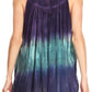 Sakkas Freya Dip Dyed Tie Dye Tank with Sequins and Embroidery
