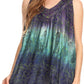 Sakkas Freya Dip Dyed Tie Dye Tank with Sequins and Embroidery