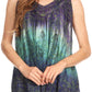 Sakkas Freya Dip Dyed Tie Dye Tank with Sequins and Embroidery
