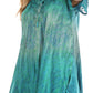 Sakkas Nayen Tie-Dye Sheer Cap Sleeve Embellished Relaxed Fit Drawstring Tunic Top
