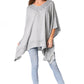 Sakkas Regina Women's Lightweight Stonewashed Poncho Top Blouse Caftan Cover up