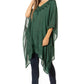 Sakkas Regina Women's Lightweight Stonewashed Poncho Top Blouse Caftan Cover up