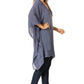 Sakkas Regina Women's Lightweight Stonewashed Poncho Top Blouse Caftan Cover up