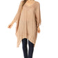 Sakkas Regina Women's Lightweight Stonewashed Poncho Top Blouse Caftan Cover up