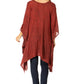 Sakkas Regina Women's Lightweight Stonewashed Poncho Top Blouse Caftan Cover up