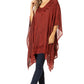 Sakkas Regina Women's Lightweight Stonewashed Poncho Top Blouse Caftan Cover up