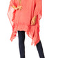 Sakkas Regina Women's Lightweight Stonewashed Poncho Top Blouse Caftan Cover up