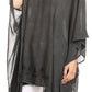 Sakkas Regina Women's Lightweight Stonewashed Poncho Top Blouse Caftan Cover up