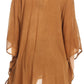 Sakkas Regina Women's Lightweight Stonewashed Poncho Top Blouse Caftan Cover up