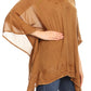 Sakkas Regina Women's Lightweight Stonewashed Poncho Top Blouse Caftan Cover up