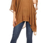 Sakkas Regina Women's Lightweight Stonewashed Poncho Top Blouse Caftan Cover up