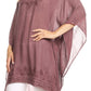 Sakkas Regina Women's Lightweight Stonewashed Poncho Top Blouse Caftan Cover up