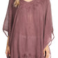 Sakkas Regina Women's Lightweight Stonewashed Poncho Top Blouse Caftan Cover up