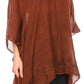Sakkas Regina Women's Lightweight Stonewashed Poncho Top Blouse Caftan Cover up