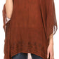 Sakkas Regina Women's Lightweight Stonewashed Poncho Top Blouse Caftan Cover up