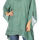 Sakkas Regina Women's Lightweight Stonewashed Poncho Top Blouse Caftan Cover up