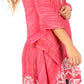Sakkas Alizia Lightweight Embroidery Batik Top Tunic Blouse Caftan Cover up Poncho