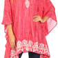 Sakkas Alizia Lightweight Embroidery Batik Top Tunic Blouse Caftan Cover up Poncho