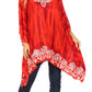 Sakkas Alizia Lightweight Embroidery Batik Top Tunic Blouse Caftan Cover up Poncho