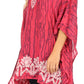 Sakkas Alizia Lightweight Embroidery Batik Top Tunic Blouse Caftan Cover up Poncho