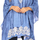 Sakkas Alizia Lightweight Embroidery Batik Top Tunic Blouse Caftan Cover up Poncho