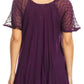 Sakkas Amanda Flowy Summer Casual Blouse Top Stonewashed with Embroidery & Corset