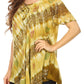 Sakkas Flavia Womens Everyday Blouse Top with Tie-dye & Block Print Light and Soft