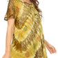 Sakkas Flavia Womens Everyday Blouse Top with Tie-dye & Block Print Light and Soft